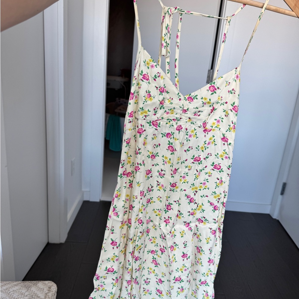 Zara Floral Dress with Spaghetti Straps